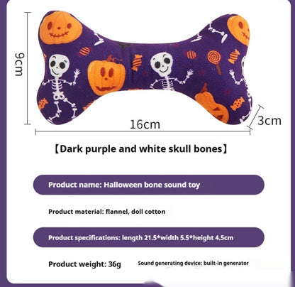 Squeaky Halloween Dog Bone Toy | Velcora