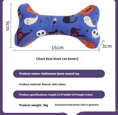 Squeaky Halloween Dog Bone Toy | Velcora