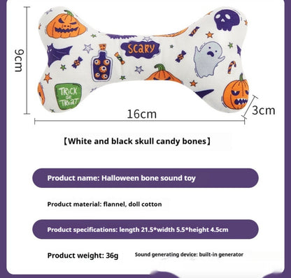 Squeaky Halloween Dog Bone Toy | Velcora